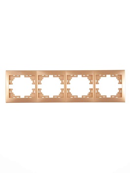 Рамка 4-м Mira горизонт. зол. метал. 701-1300-149