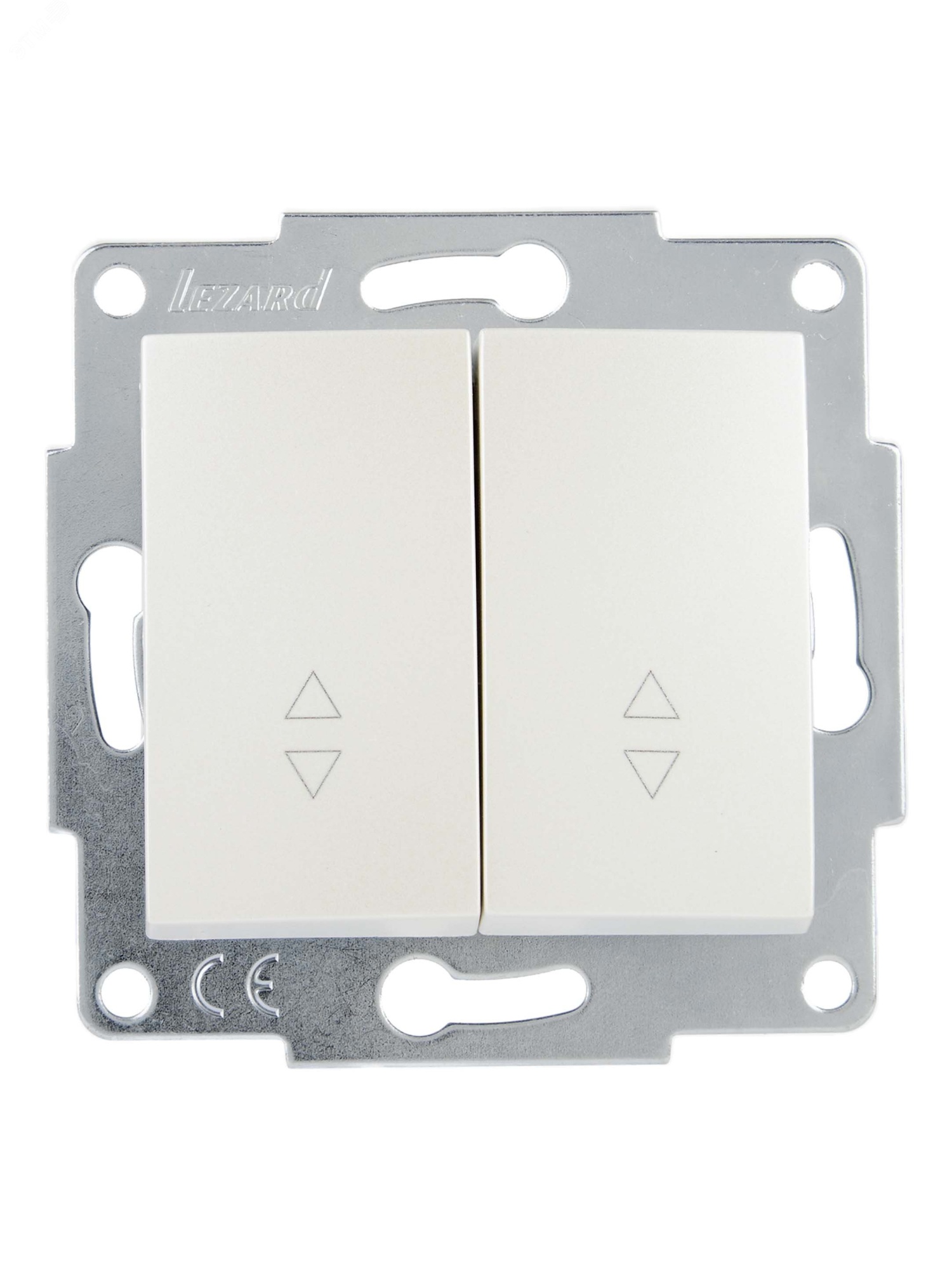 KARINA Выключатель проходной двойной жемчужно-белый перламутр (10шт/120шт) 707-3088-106