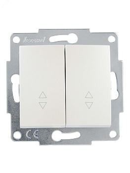 KARINA Выключатель проходной двойной жемчужно-белый перламутр (10шт/120шт) 707-3088-106