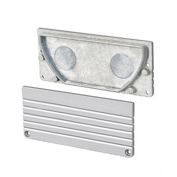 Заглушка для ALU-POWER-W80 глухая 014859 - Алюминиевая заглушка для профиля POWER-W80, глухая. Материал - ALU сплав. Крепление на 2 шурупа.  Цена указана за 1шт.