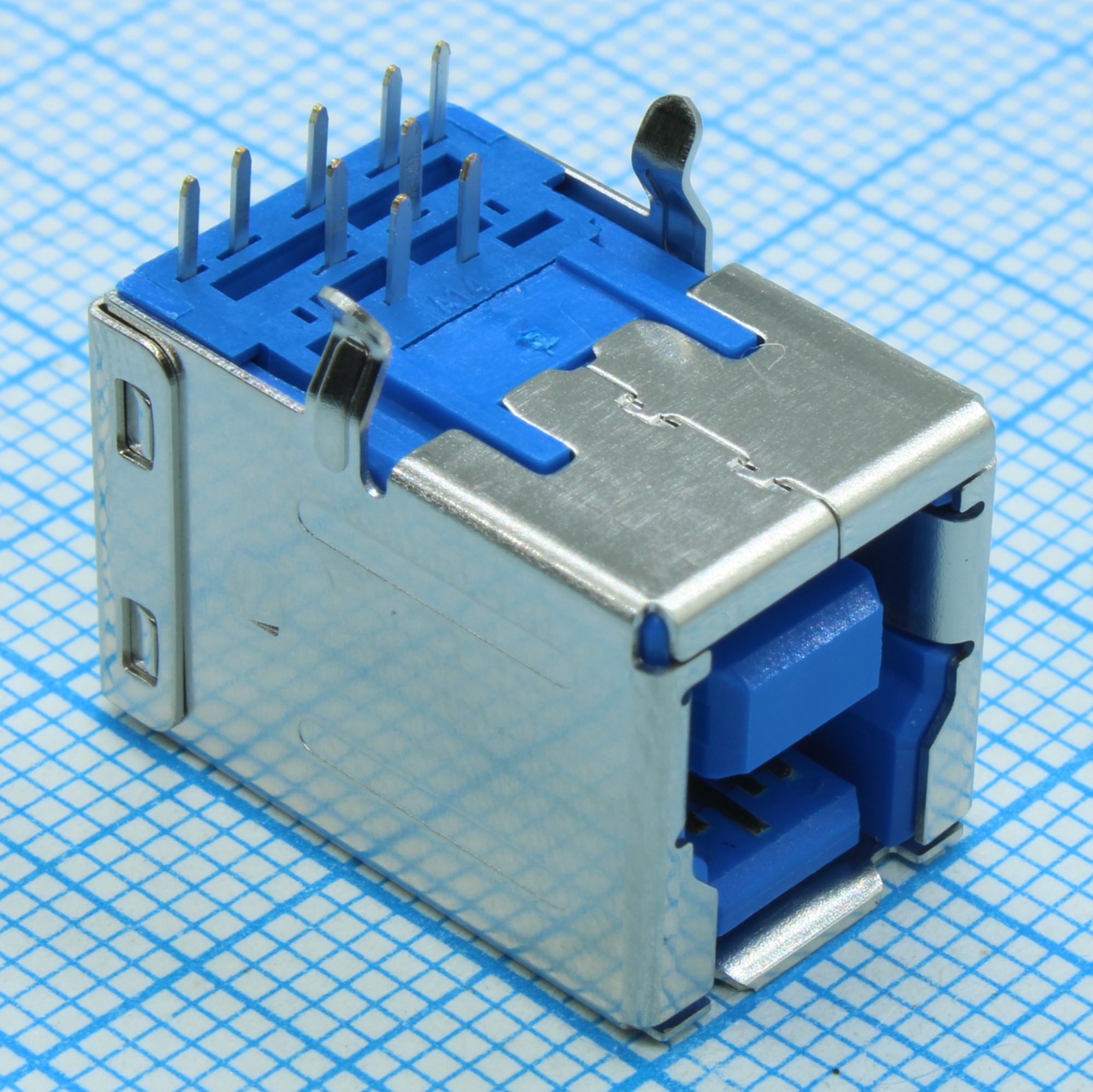 GSB3211311WEU - Разъем USB 3.0, тип B розетка вертикальный 9 контактов