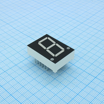 FYS-8011BUE-11 - 1 разрядный индикатор 20,4мм/оранжевый /625нм/60-120мКд/ОА