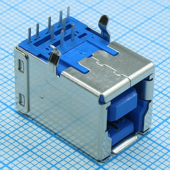GSB3211311WEU - Разъем USB 3.0, тип B розетка вертикальный 9 контактов