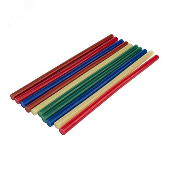 Стержни клеевые 11мм,270мм,10шт/уп,цветн - хедер, цветные