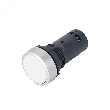 Кнопка SB7 моноблочная 22мм белая с возвратом, металл, 1НО, IP65 SB7EA11