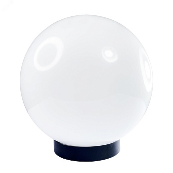 Светильник НТУ 06-75-01 "Шар" 300 Б 75Вт E27 IP55 опал ПММА /корпус плоск. черн. (инд. упак.) 1030480148