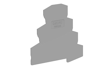 Торцевая крышка TPFS2.5-2-GY-EC - Торцевая крышка для клемм TPFS-2.5-2..., цвет: серый