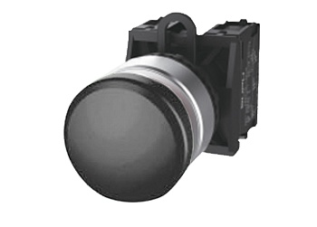 Кнопка грибовидная (черная) TS2520-0EM60-S20 - Кнопка грибовидная, без блокировки, без подсветки, алюминиевое переднее кольцо, с мгновенным нажатием, с контактной группой 2NO, диаметр головки кнопки 30 мм, диаметр посадочного отверстия: 22 мм, цвет: черны