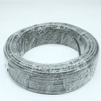 CCC-6G - Кабель коммуникационный  6 проводов, бухта 50м, экранированный, 28AWG, серый, цена за 1м.