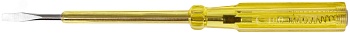 Отвертка индикаторная, желтая ручка 100 - 500 В, 190 мм 56502