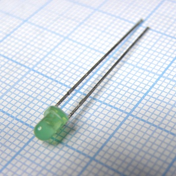 L-34GD - Светодиод 3мм/зеленый/568нм/5-20мкд/60°