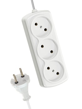 Удлинитель 3х3м 6А IP20 ШВВП 2х0.75 YKsm3m-3g(6A)E