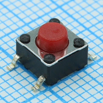 PTS645SK50SMTR92LFS - Кнопка тактильная 6Х6Х4.3мм 0.05А 12В 2.55H 100000циклов SMD монтаж лента на катушке