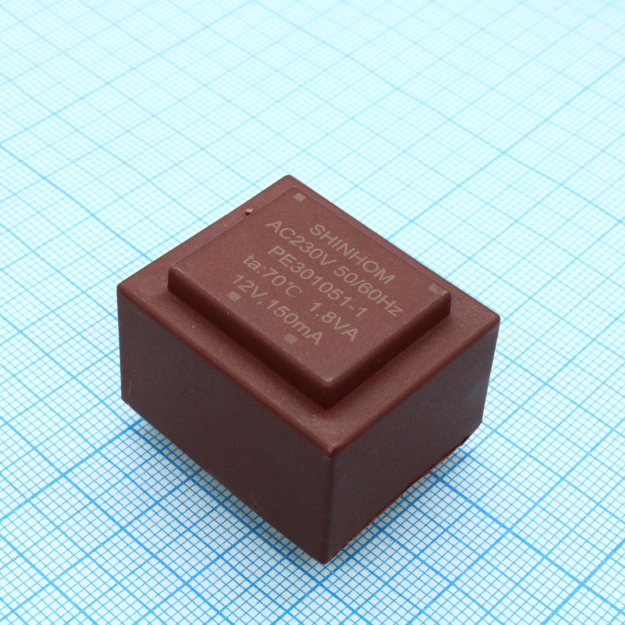 PE301051-1 - Трансформатор питания 1.8ВА  230В 12В/150мА ta 70°C (EI 30/10.5) 22.5мм