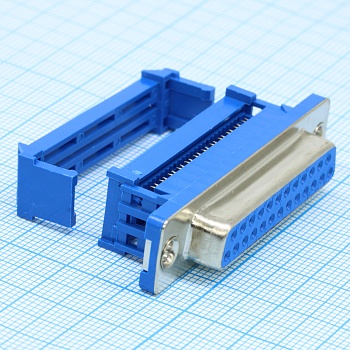 DS1036-25FPU2NX-YT - Разъем D-Sub IDC (розетка) прижимной 25 контактов на кабель
