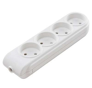 Колодка удлинителя 4-м без заземл. защ. шторки N4010000