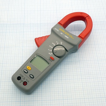 APPA A15 - Токоизмерительные клещи, погрешность 1.9%, I~1000A, U-600B, U~600B, R-400Ом, F-4MГц, диаметр клещей 51 мм