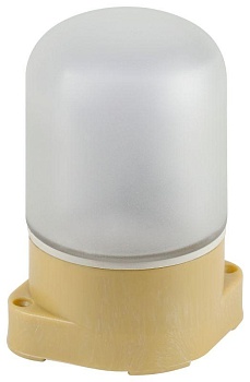 Светильник для бани НББ 01-60-007 пластик/стекло прямой IP65 E27 max 60Вт 137х107х84 сосна Б0062262