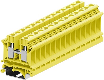 Проходная клемма 310997 - Проходная клемма, SUK10, тип фиксации провода: винтовой, номинальное сечение: 10 мм кв., 57A, 800V, ширина: 10 мм, цвет: желтый, тип монтажа: DIN 35