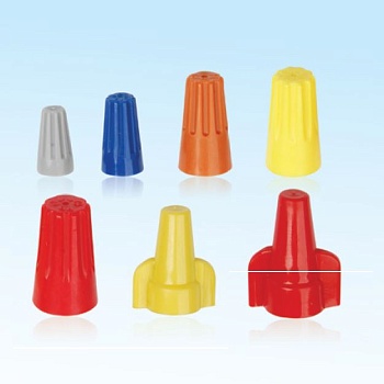 Зажим соединительный, 100909 - Зажим соединительный, изолирующий, для скручивания проводов, (сечение проводника Мин. 0,75?3 Макс. 1,5?3+1?1 мм кв., ), цвет: оранжевый, в упаковке 20 штук