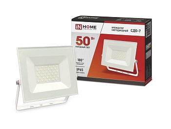 Прожектор светодиодный СДО-7 50Вт 6500К IP65 4500лм 230В бел. 4690612034706