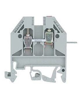 Клемма WK 4/U F2 - Проходная клемма, тип фиксации провода: винтовой, номинальное сечение: 4 мм кв., 32A, 400V, ширина: 6 мм, цвет: серый, тип монтажа: DIN 35