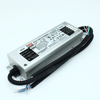 ELG-100-C1050B-3Y - AC-DC, 99.8Вт, IP67, вход 100…305В AC, 47…63Гц/142…431В DC, ККМ, выход 48…95В/1050мА, изоляция 3750В AC, в кожухе 199х63х35.5, -40…+70°С, димминг 3 в 1, с проводом заземления
