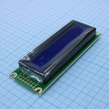 WH1602D-TMI-CT# - ЖКИ знакосинтезирующий 16 x 2, STN Синий Негативный/трансфлективный