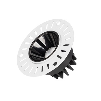 Светильник MS-ATLAS-TRIMLESS-R50-8W Warm3000 (BK, 32deg, 230V) 031882 - Встраиваемый безрамочный светильник под шпаклевку. Мощность 8.4 Вт, св. поток 700 лм, 83 лм/Вт, тёплый 3000 K, CRI>90, угол 32°, напряжение питания 230 В. Чёрный круглый корпус из алю