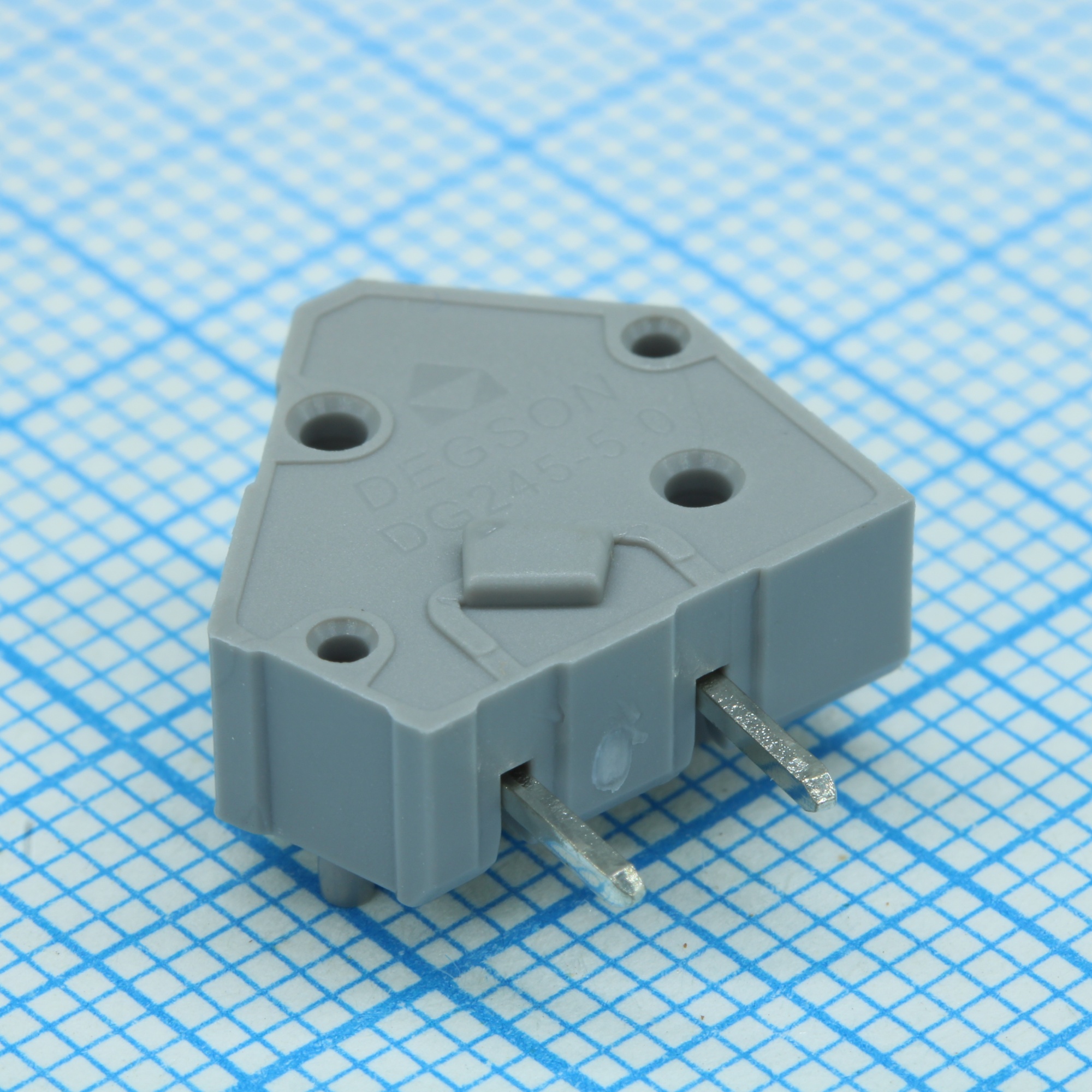 DG245-5.0-01P-11-08A(H) - Нажимной безвинтовой клеммный блок 1 контакт без концевой крышки. Зажим типа зажимная клеть. Серия DG245-5.0