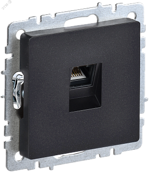 Розетка компьютерная СП RJ45 кат.5E BRITE РК10-БрЧ черн. BR-K10-1-K02