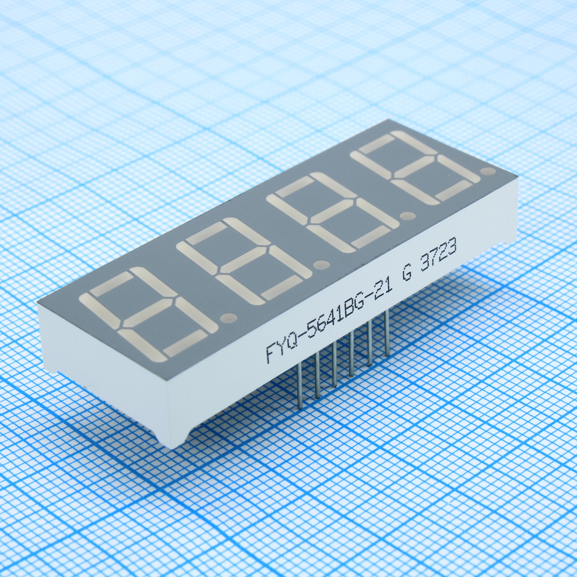 FYQ-5641BG-21 - 4-х разрядный индикатор 14,2мм/зеленый/570нм/14-18мкд/ОА