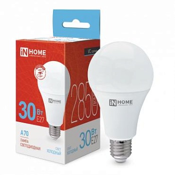 Лампа светодиодная LED-A70-VC 30Вт грушевидная 6500К холод. бел. E27 2850лм 230В 4690612024165