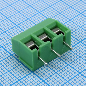 GT126-5.0-03P-14-00 - Винтовой клеммный блок c рельефной обоймой, 3 контакта. Серия GT126-5.0