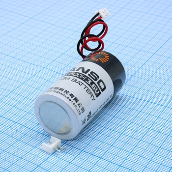 ER26500H-LD/EHR-02 - Li, SOCl2 батарея типоразмера C, 3.6В, 9Ач, разъем с проводами приварены к выводам, -55...85 °C