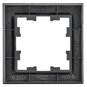 Рамка 1-м BRITE РУ-1-БрГ графит BR-M12-K53