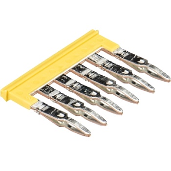 Соед. мостик IVB WKMF 2,5-6 - Соединительная перемычка, втычная, изолированная, 6 полюсов, для клемм WKMF…, цвет: желтый