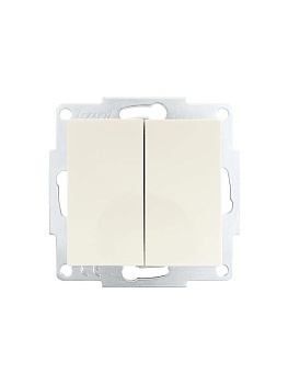 Выключатель 2-кл. СП Vesna механизм крем. 742-0388-101