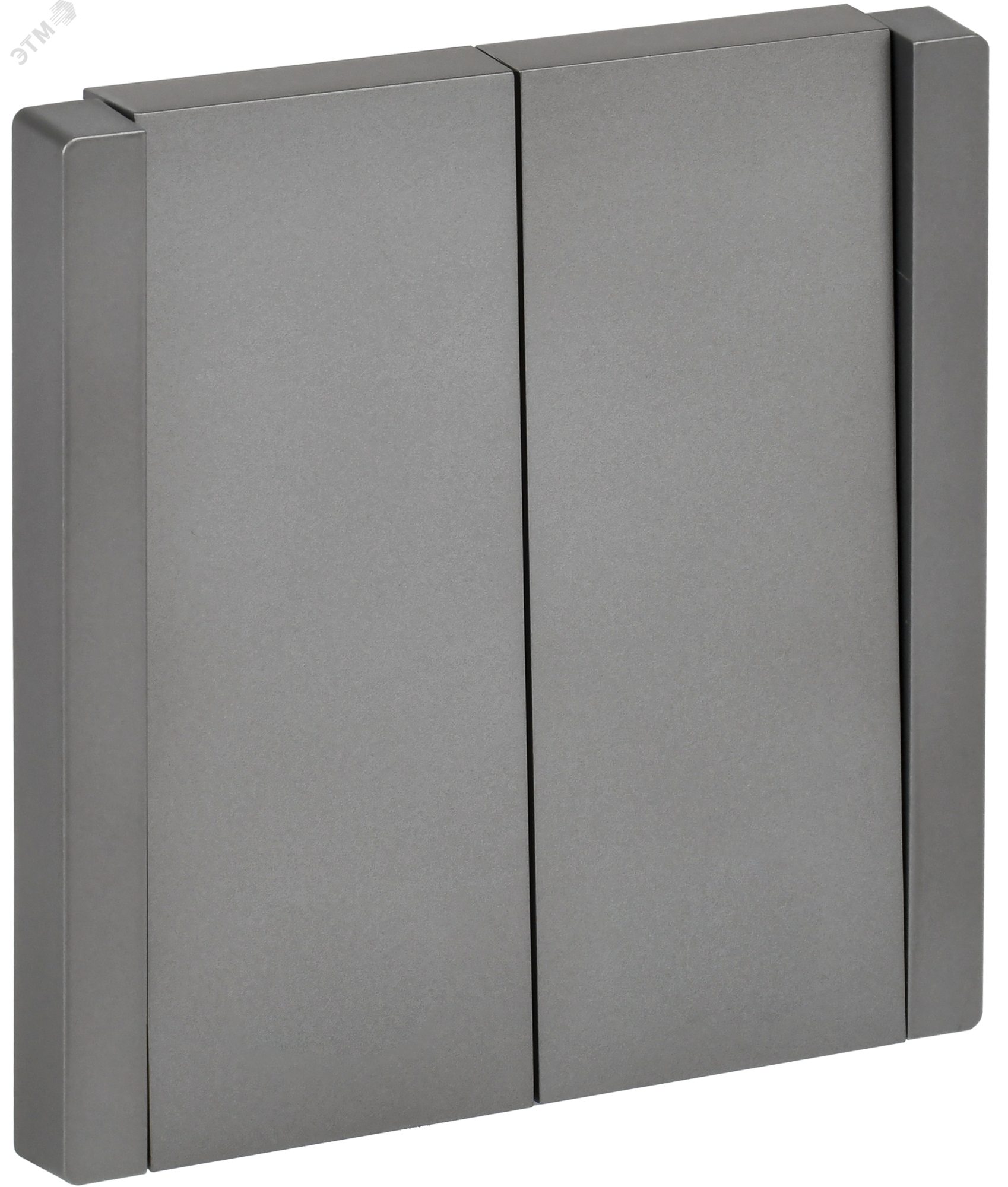 FORTE&PIANO Выключатель 2-клавишный 10А FP505 сталь IEK FP-V20-0-10-1-K46