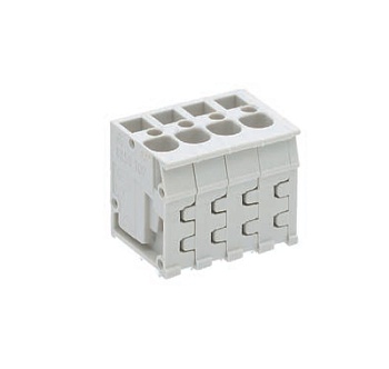 Клемма Wiecon 8158 / 4 TOP V OB - Клемма на печатную плату, подвод кабеля сверху, 4 полюса, шаг: 5,00 мм, пружинная фиксация провода, без маркировки, 300V, 16А, цвет: серый, серия 8158 TOP V/H Клемма Wiecon 8158 / 4 TOP V OB - Клемма на печатную плату, подвод кабеля сверху, 4 полюса, шаг: 5,00 мм, пружинная фиксация провода, без маркировки, 300V, 16А, цвет: серый, серия 8158 TOP V/H