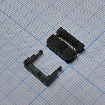 KLS1-204B-10-B - IDC разъем, розетка на плоский шлейф 10pin(2x5), шаг 2.00мм