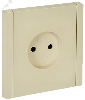FORTE&PIANO Розетка 1-местная без заземления без защитных шторок винтовое крепление 10А FP418 ваниль IEK FP-R10-10-K10