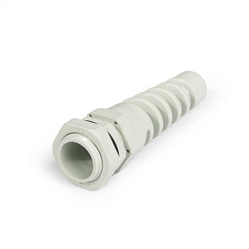 PG-R 11 (5-10 мм) - Ввод кабельный герметичный пластиковый с трубной резьбой PG11, нейлон 6.6, спиральный, IP68, для кабелей и проводов диаметром от 5 до 10 мм в корпусах электрического оборудования