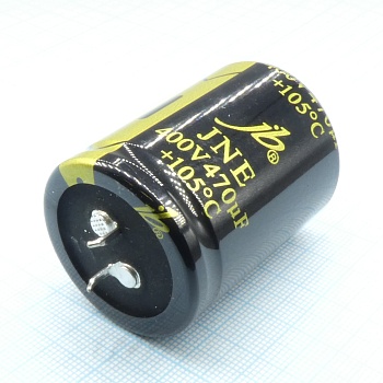 JNE2G471M10003500450 - Конденсатор алюминиевый электролитический с защелкиваемыми выводами 470мкФ 400В ±20% (35 X 45мм) выводы 10мм 2000час 105°С