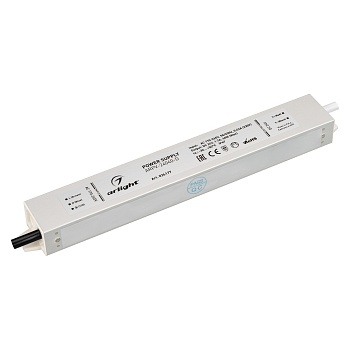 Блок питания ARPV-24040-D (24V, 1.7A, 40W) 026177 - Источник напряжения с гальванической развязкой для светодиодных изделий. Входное напряжение 170-265 VAC. Выходные параметры: 24 В, 1,7 А, 40 Вт. Встроенный PFC >0,5. Герметичный алюминиевый корпус IP 67.