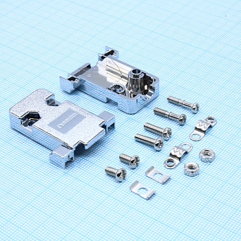 DS1046-09C1S1 - Кожух для разъема D-Sub 9pin, металлизированный