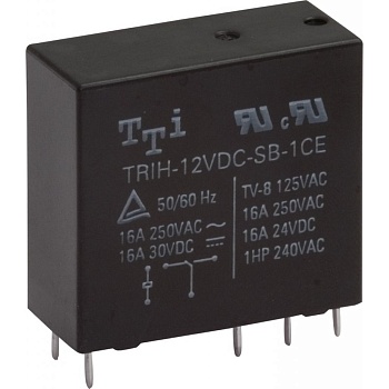 TRIH-24VDC-SD-1CH-R - миниатюрное 24VDC, 10А, 1переключение