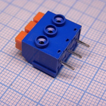 DG390-5.0-03P-12-00A(H) - Нажимной безвинтовой клеммный блок 3 контакта. Зажим типа торцевой контакт Серия DG390-5.0