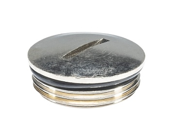 Заглушка 05.507.4021.0 - Заглушка для корпуса разъема REVOS, резьба M20x1,5, с уплотнительным кольцом, латунь, тип покрытия: никель