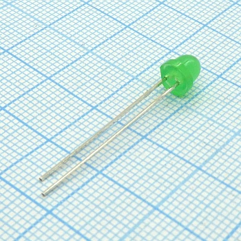 L-63GD - Светодиод 5мм/зеленый/568нм/5-12мкд/60°